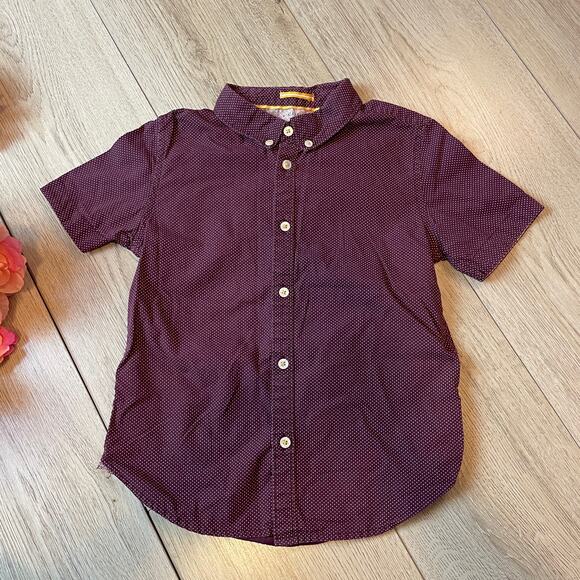 Boys Cactus New York Button Up Short Sleeve Top Swiss Dot/ Dotted - Picture 1 of 6
